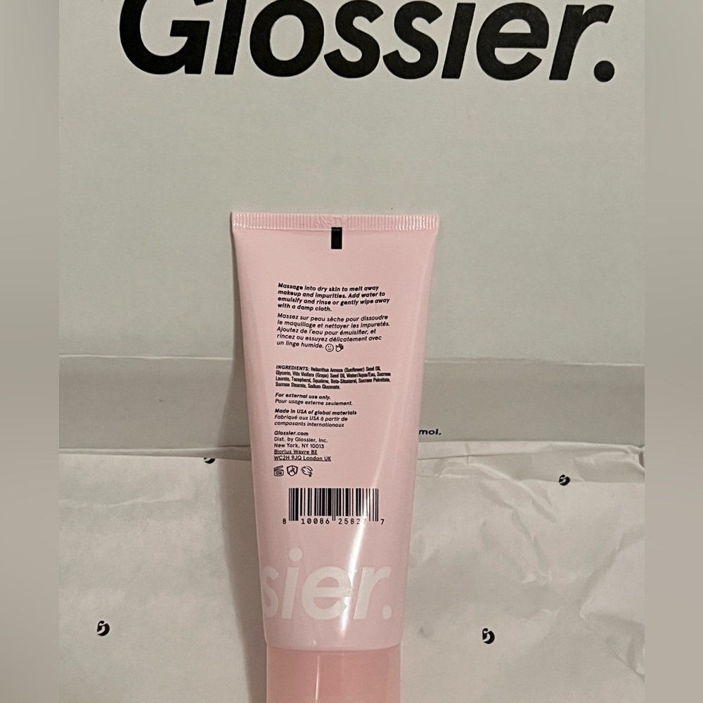 Glossier MilkyJelly Nourishing gel-balm makeup remover USED 1X 99%Full+PinkPouch - Picture 2 of 3